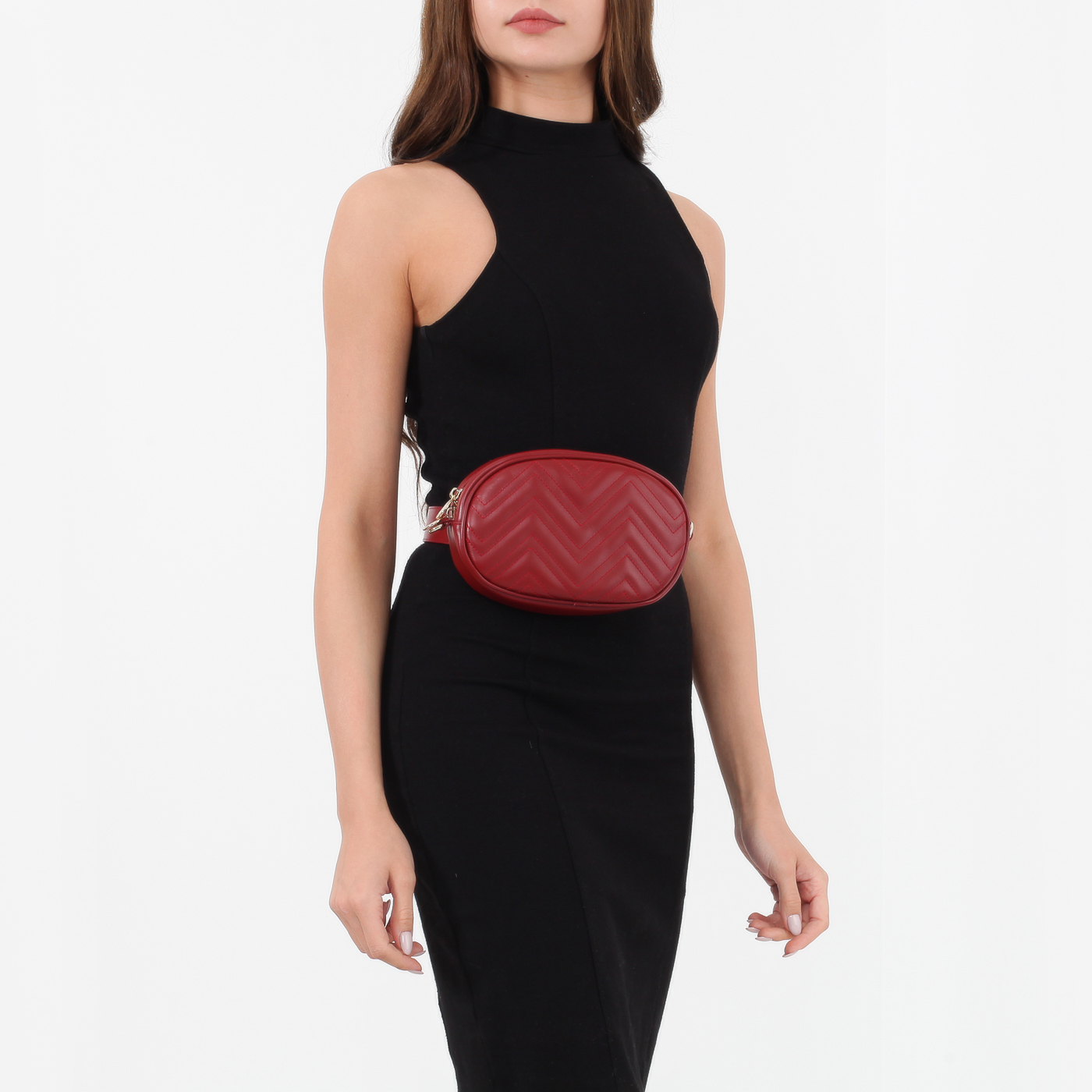 Сумочка с поясным и плечевым ремешками Aurelli Shine