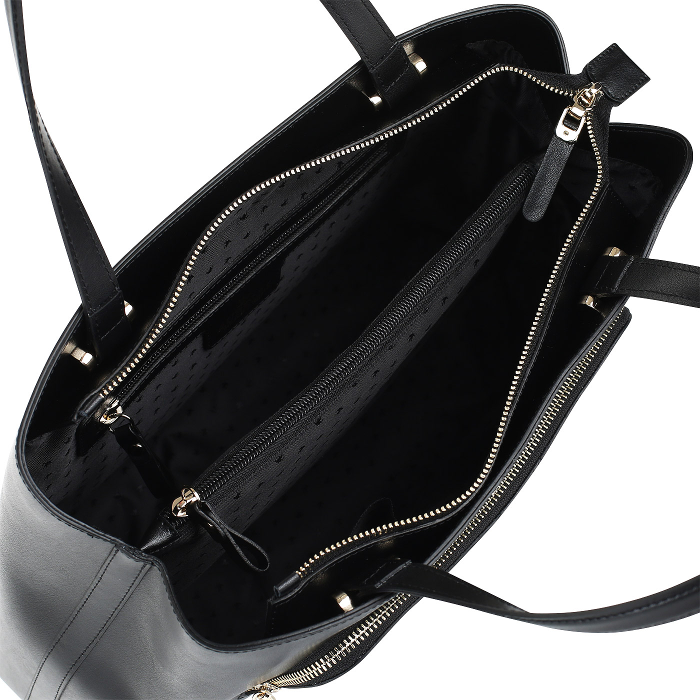 Вместительная кожаная сумка с двумя отделами Aurelli 