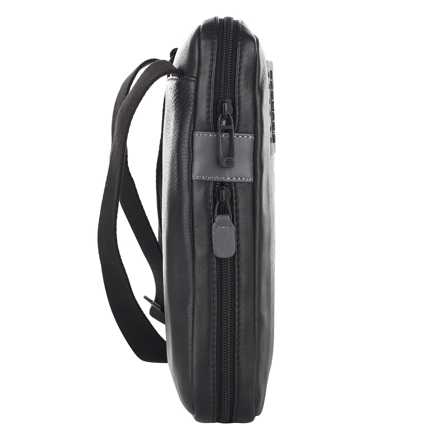 Мужская сумка-планшет из черной кожи Piquadro Pulse