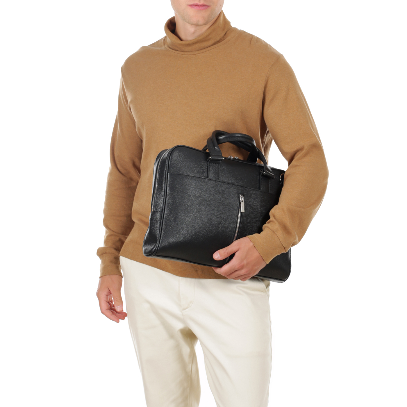 Мужская кожаная сумка с отделением для ноутбука Stevens 