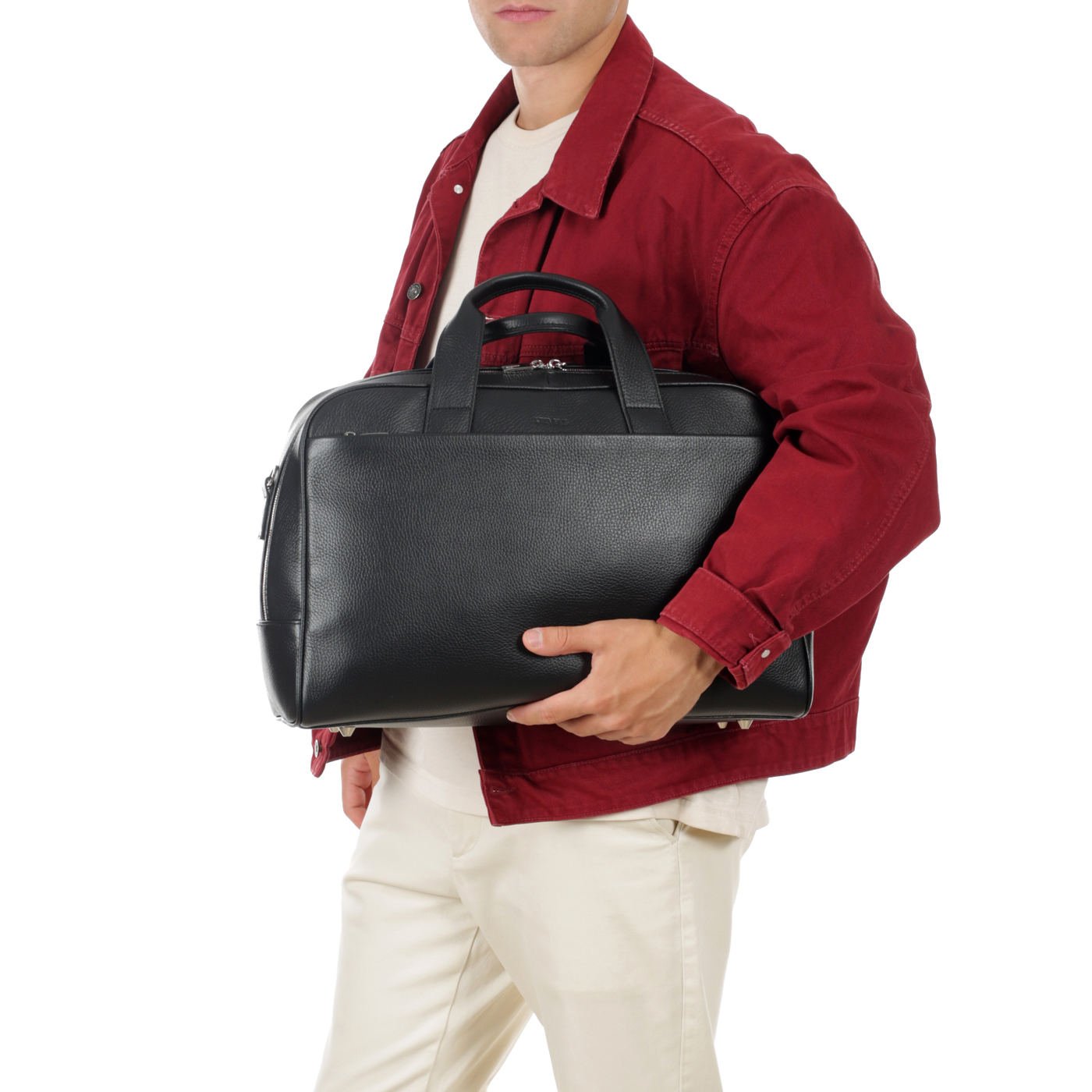 Кожаная дорожная сумка с плечевым ремешком Stevens 