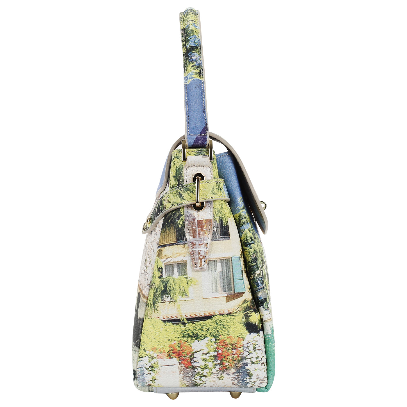 Сумка-сэтчел из зернистой кожи Acquanegra Sirmione