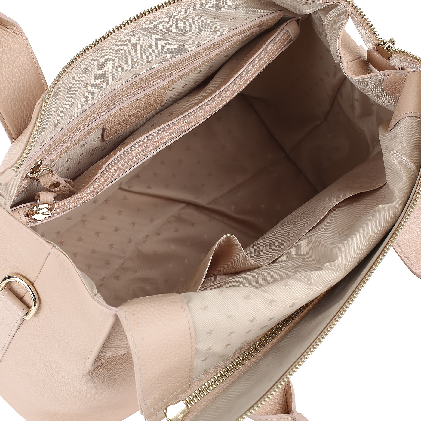 Сумка из бежево-розовой кожи Aurelli 