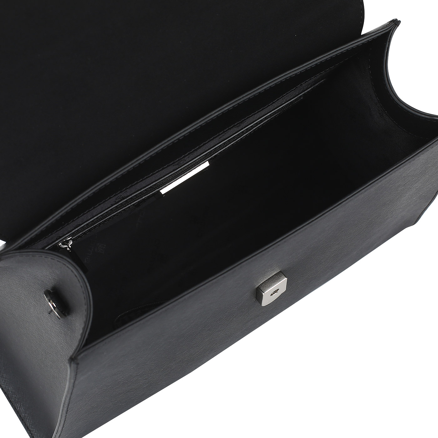 Черная сафьяновая сумка Cromia Perla