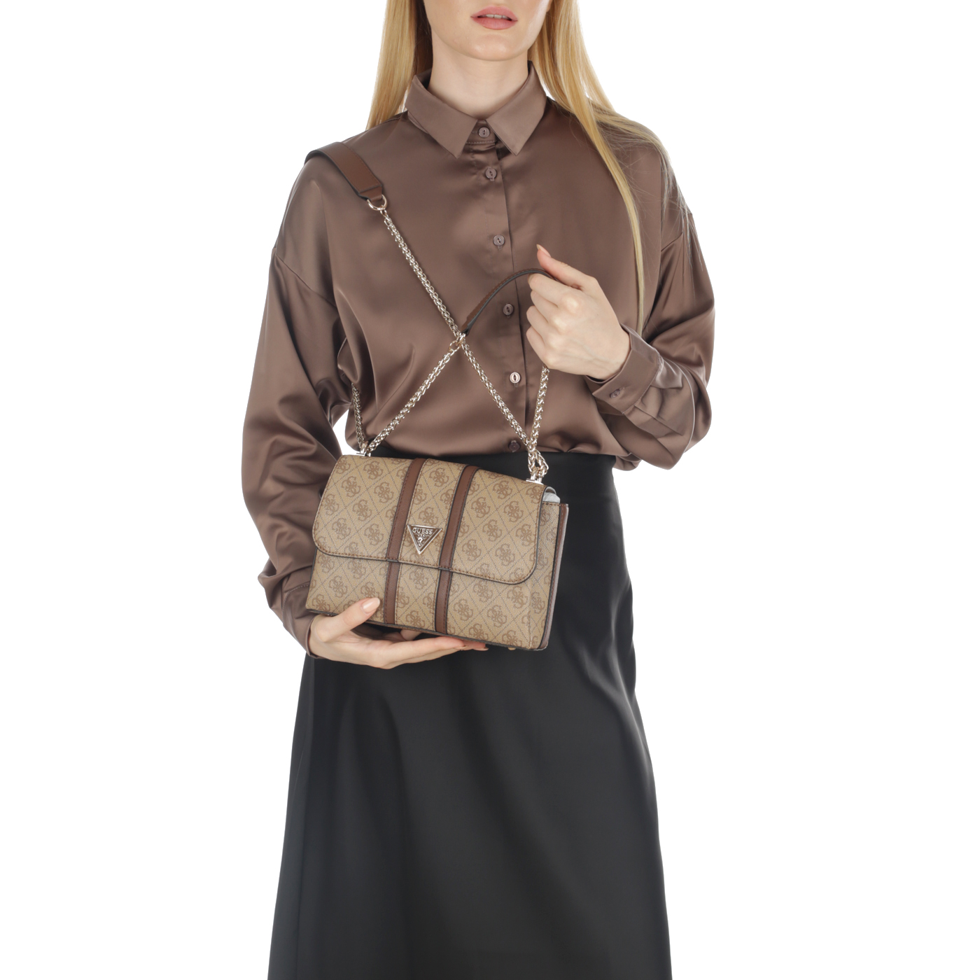 Сумка с ручками-цепочками Guess Noreen