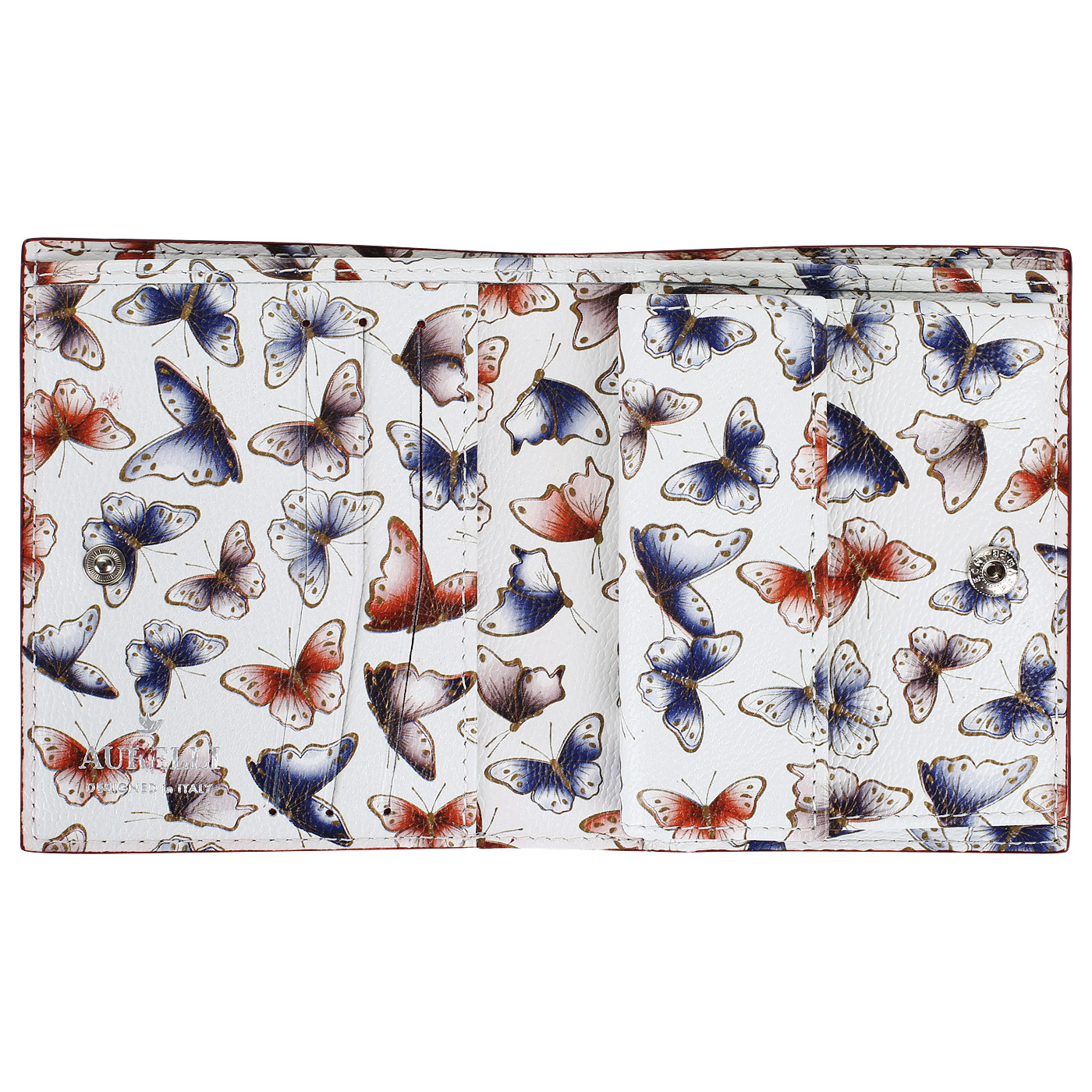 Маленький кошелек из красной кожи Aurelli Alma fantasia