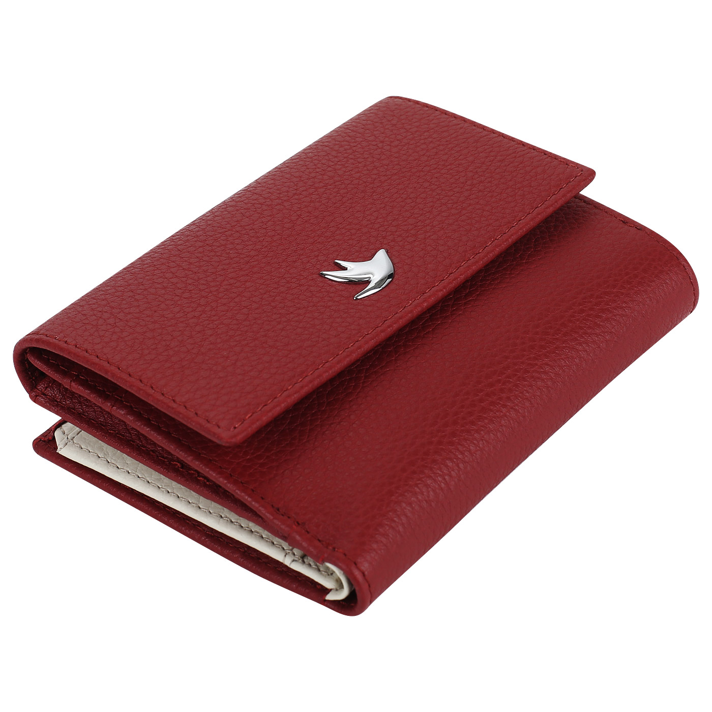 Красный кожаный кошелек Aurelli Felicie