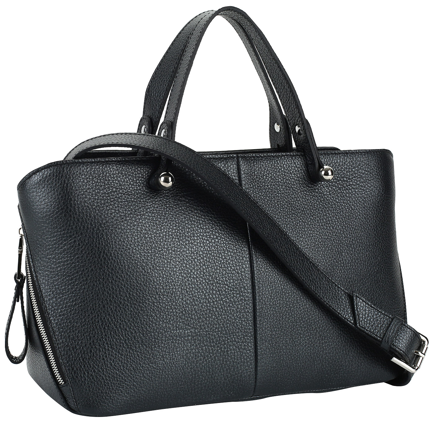 Черная женская сумка с плечевым ремешком Chatte Marseille