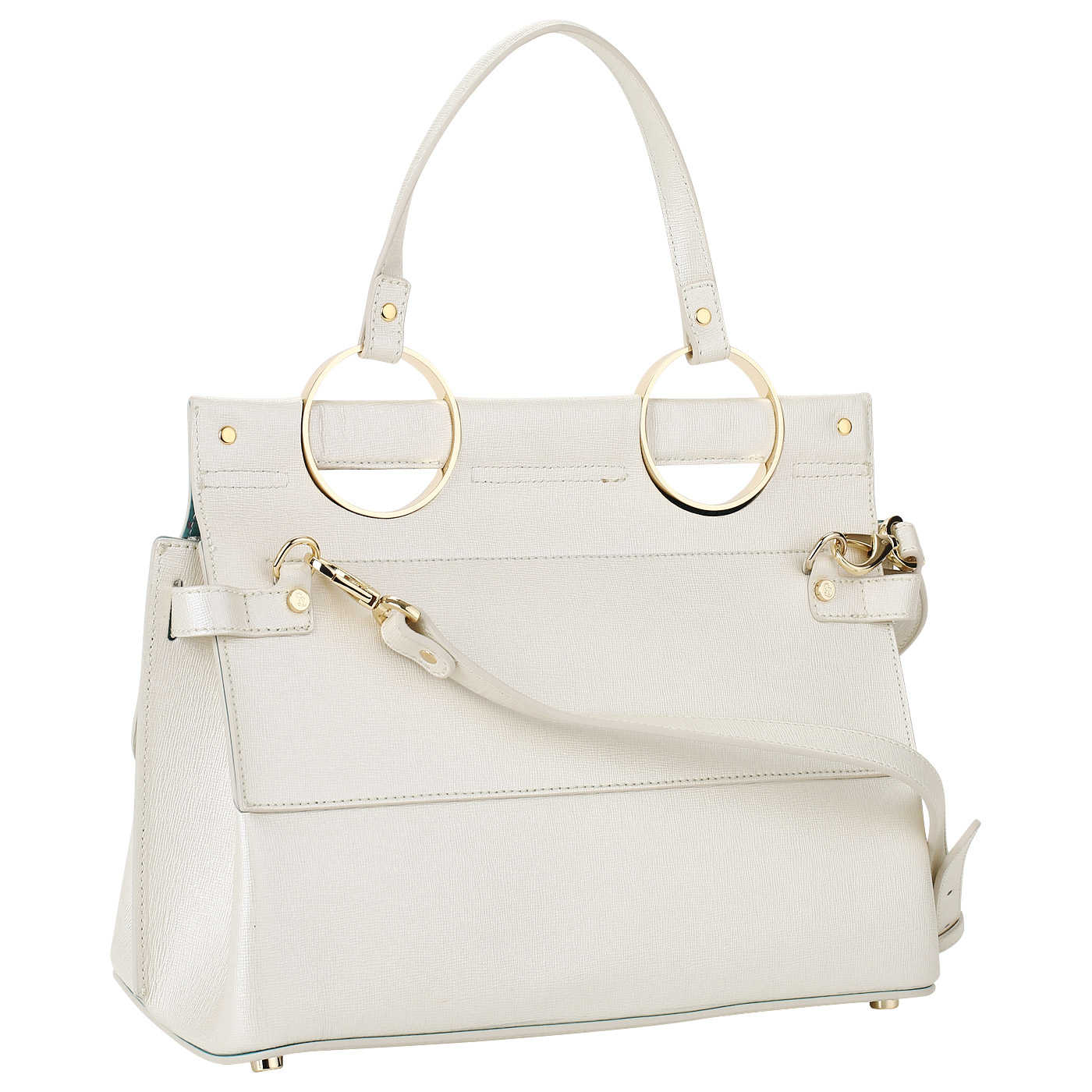 Сафьяновая сумка с откидным клапаном Carlo Salvatelli Saffiano