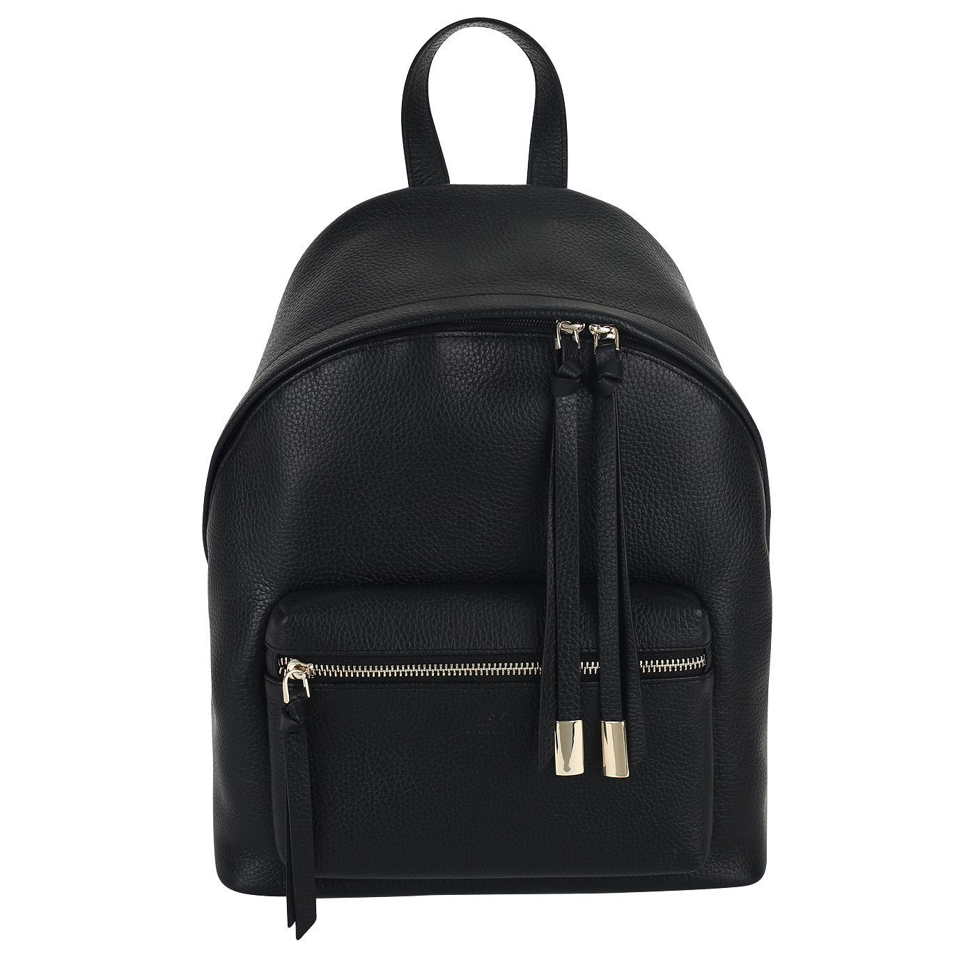 Aurelli Чёрный кожаный рюкзак