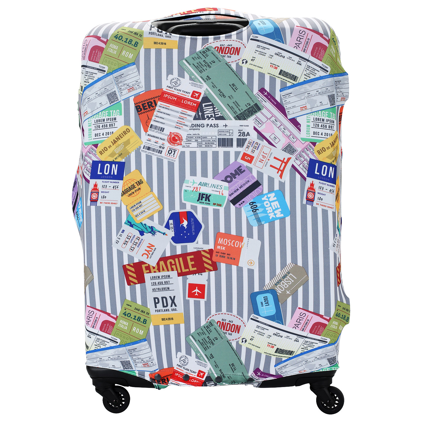 Чехол для чемодана Eberhart Traveler Stripes