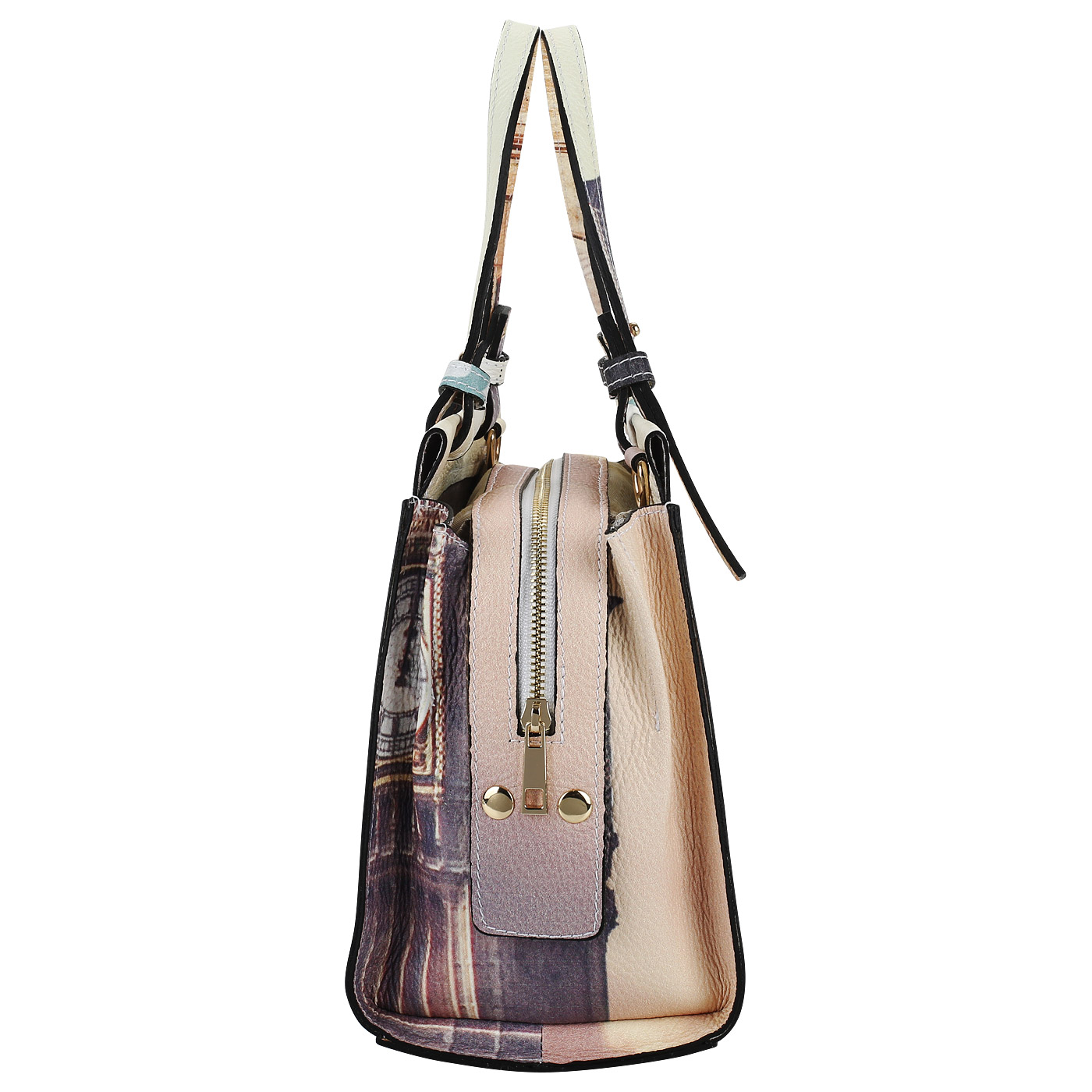 Кожаная сумка с тремя отделами Acquanegra London