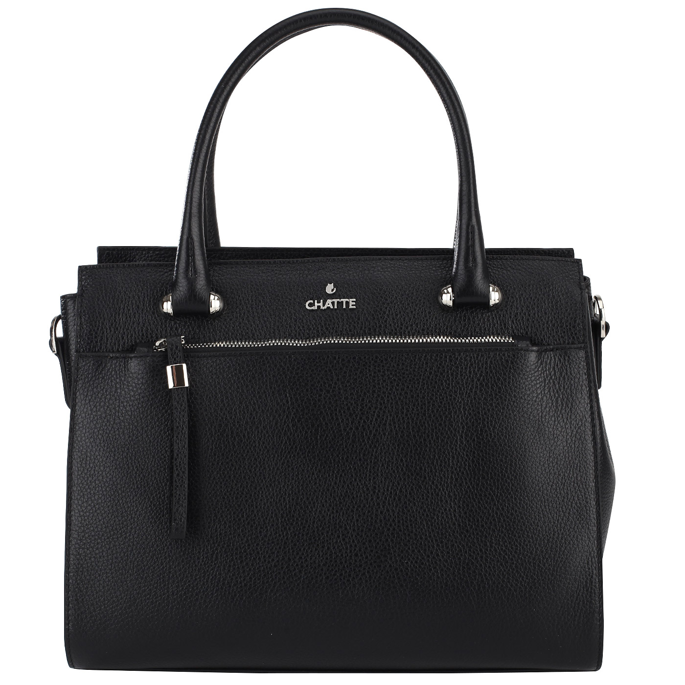 Chatte Черная кожаная сумка