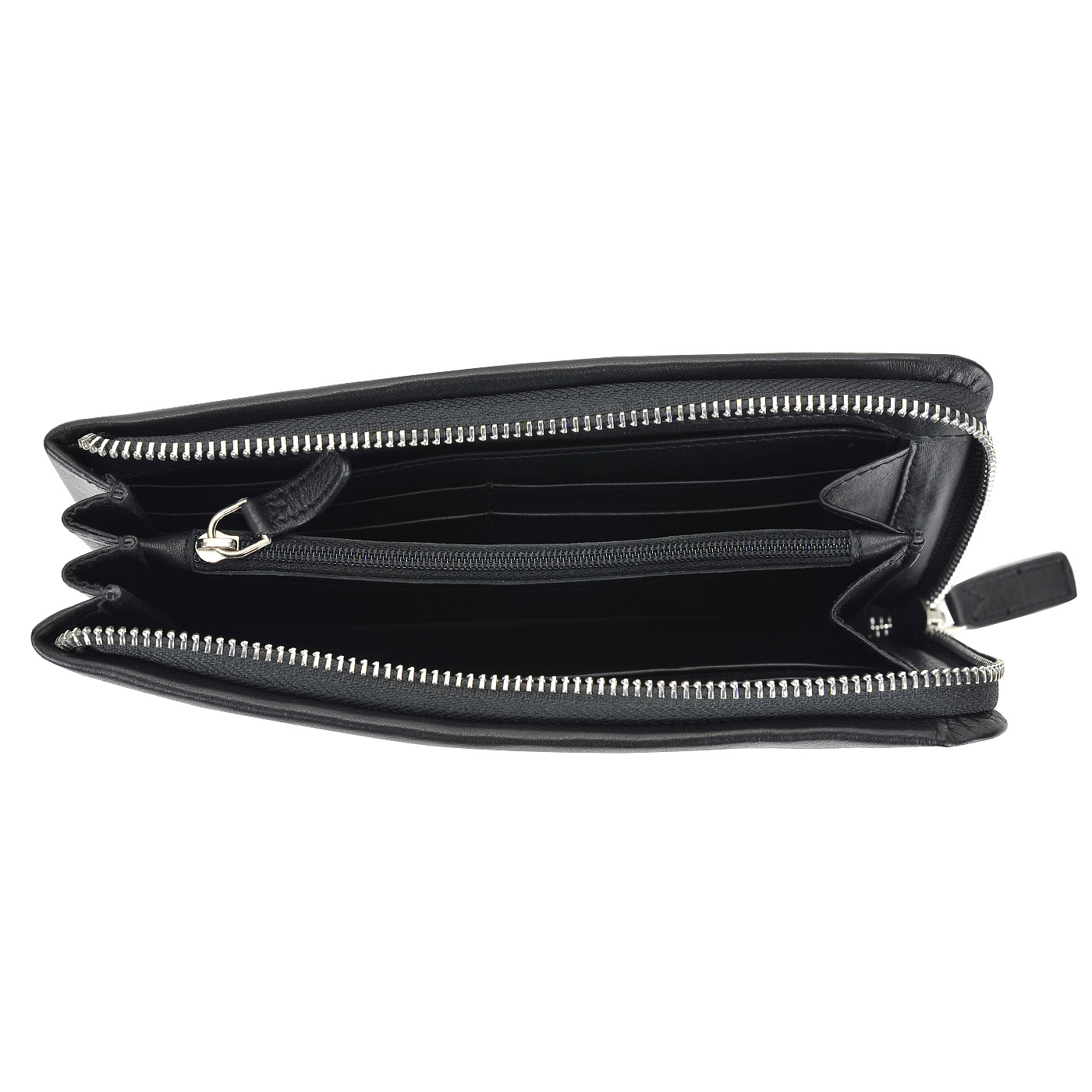 Мужское портмоне из мягкой черной кожи на молнии Cerruti 1881 Cerrutis