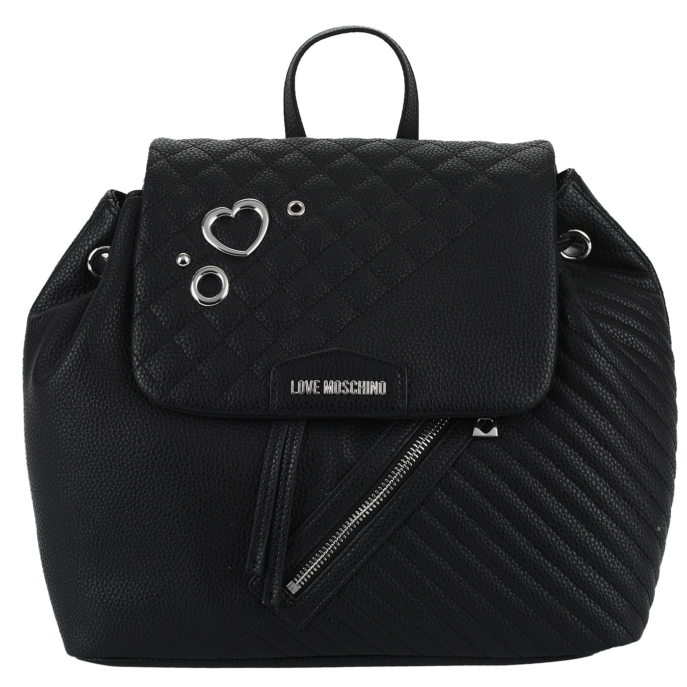 Love Moschino Черный стеганый рюкзак