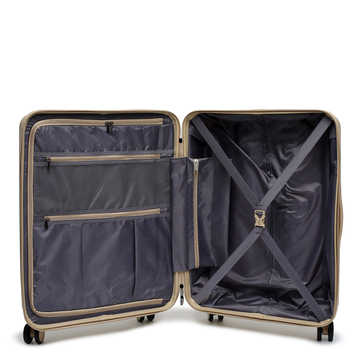 Чемодан средний M из полипропилена Stevens Chrome