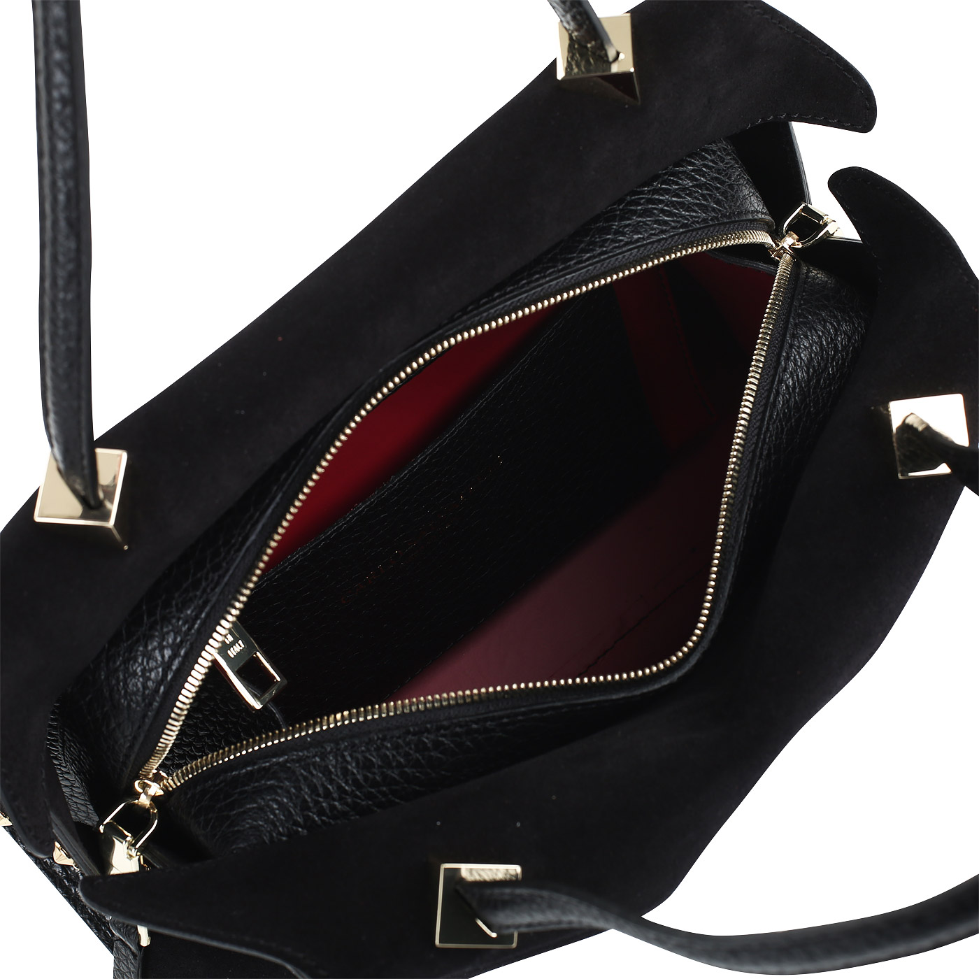 Черная комбинированная сумка Carlo Salvatelli Camoscio