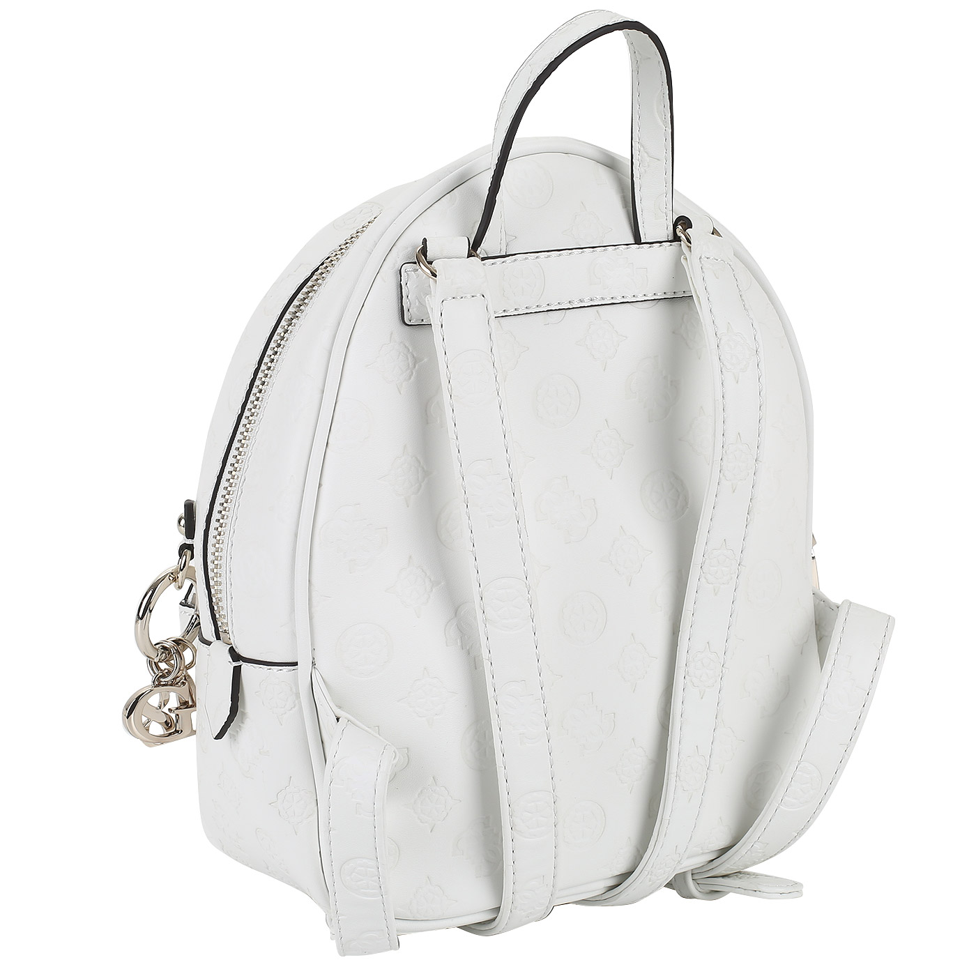 Тисненый белый рюкзак Guess Logo Love
