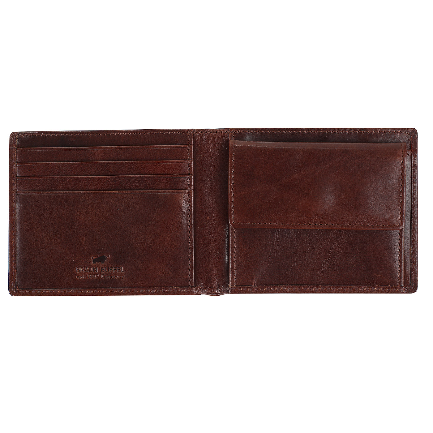 Складное портмоне из коричневой кожи Braun Buffel Arezzo