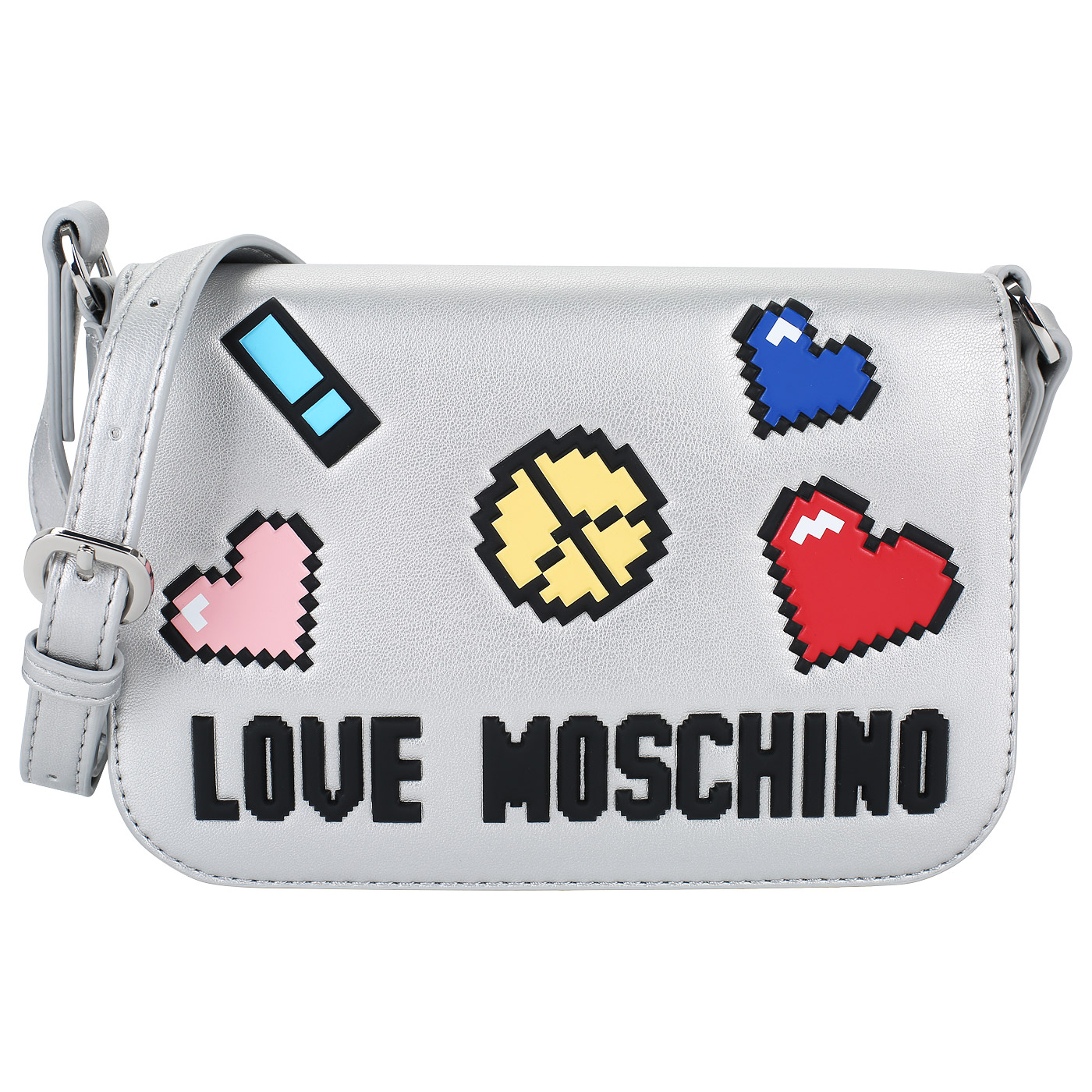 Love Moschino Серебристая сумочка через плечо