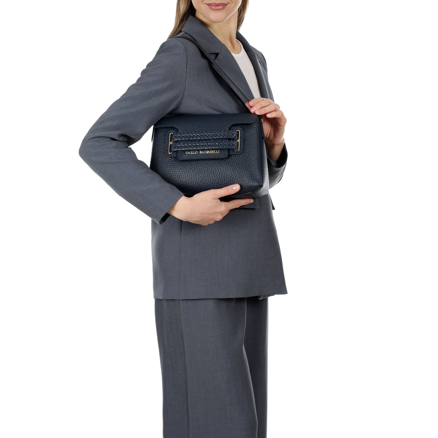 Кожаная сумка Carlo Salvatelli Charlotte cervino