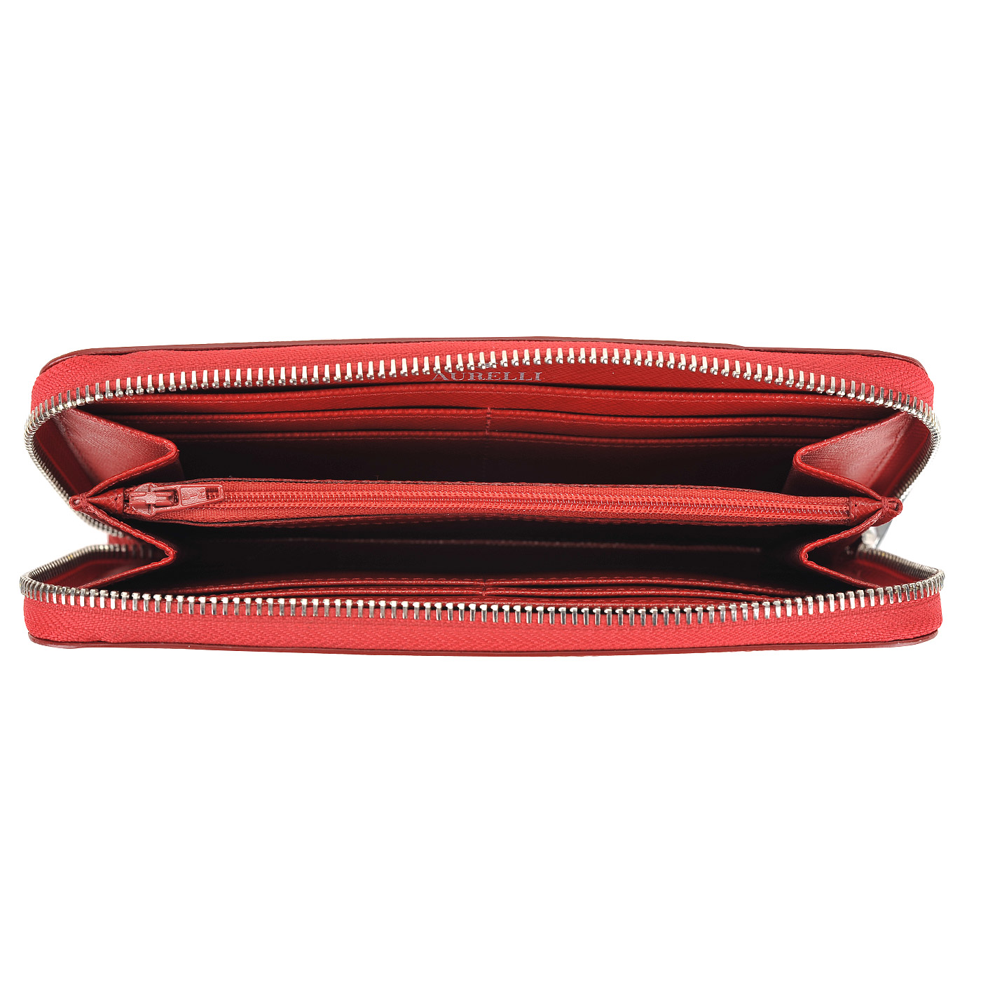 Женское портмоне из сафьяновой красной кожи Aurelli Alba
