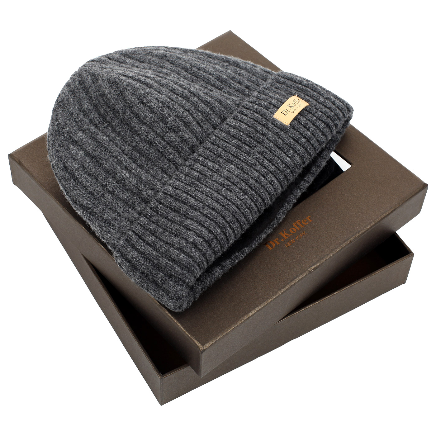 Мужская шапка серого цвета Dr. Koffer 