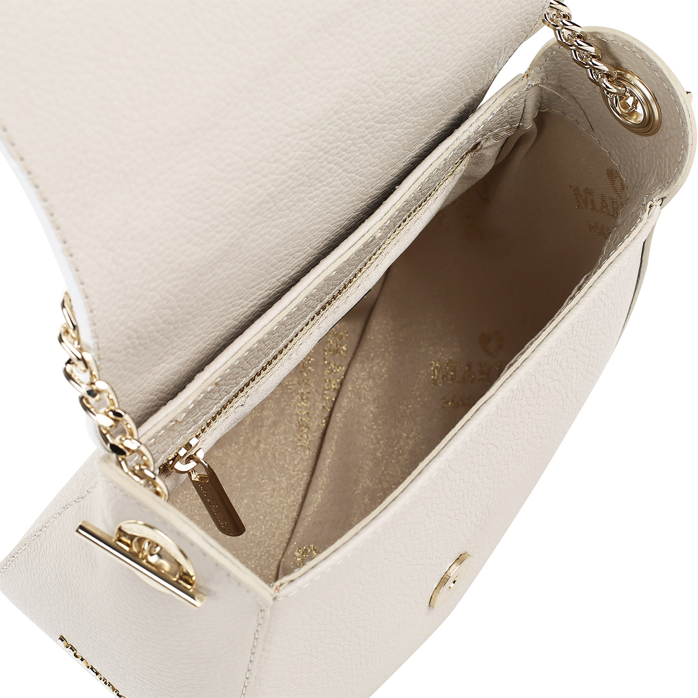 Кожаная сумочка с вышивкой Marina Creazioni 