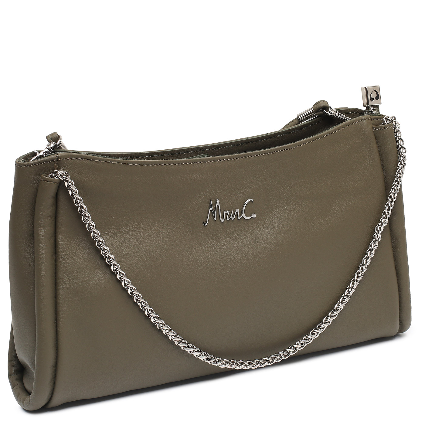 Кожаная сумка с ручками-цепочками Marina Creazioni 