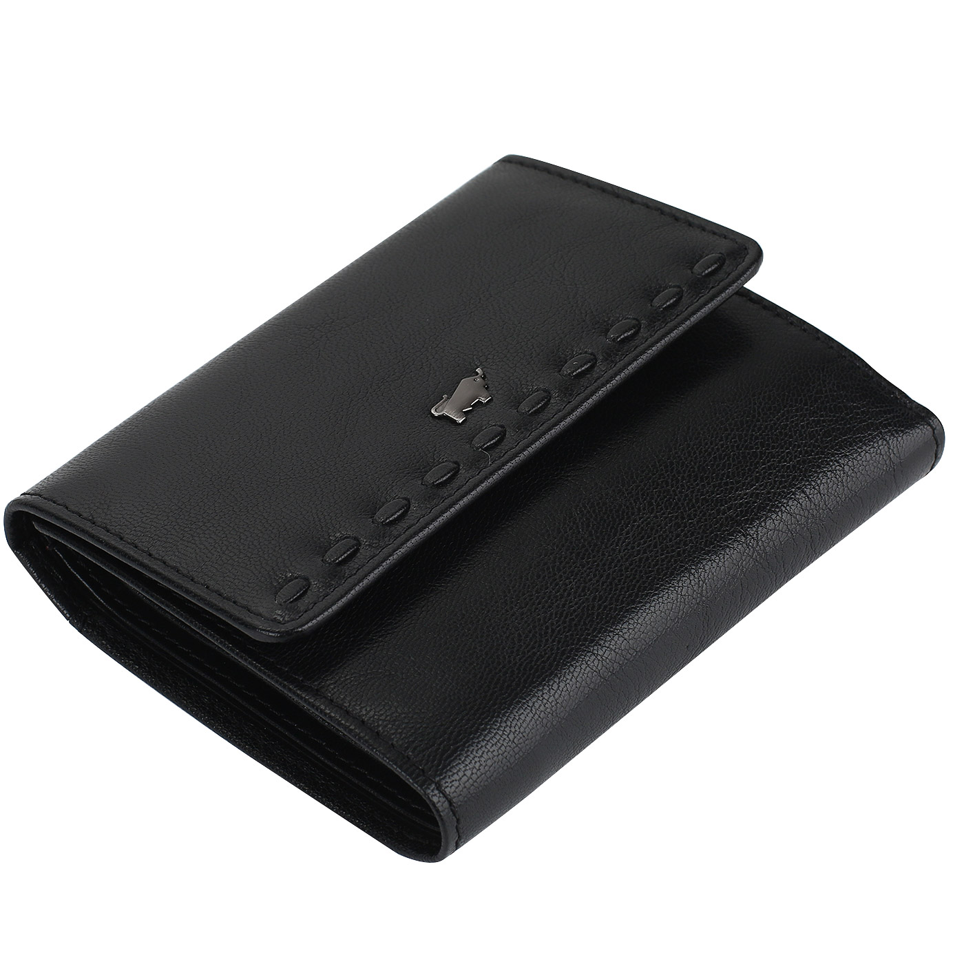 Черное портмоне на кнопке Braun Buffel Soave