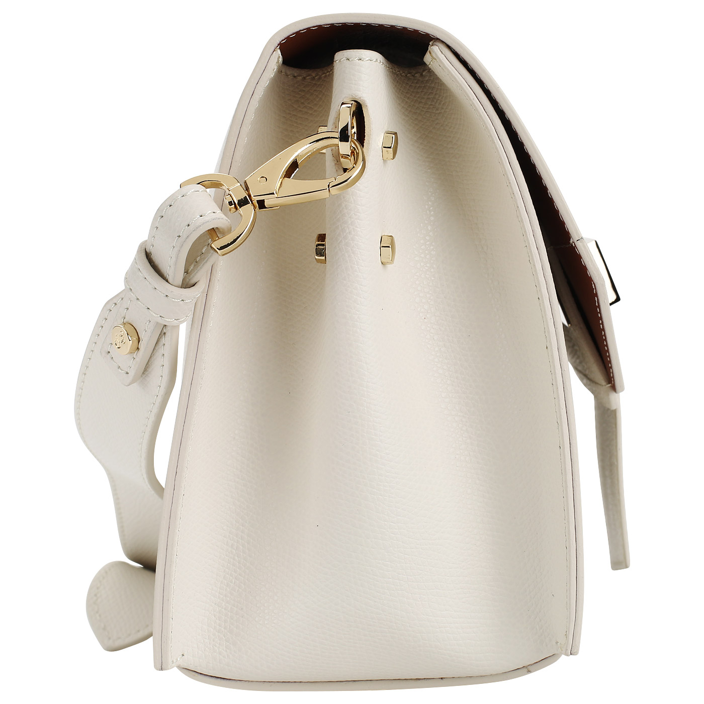 Кожаная сумочка с декорированным откидным клапаном Carlo Salvatelli Lord biscia