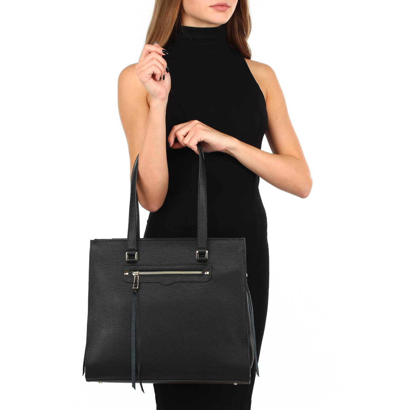 Сумка-тоут из кожи Aurelli 