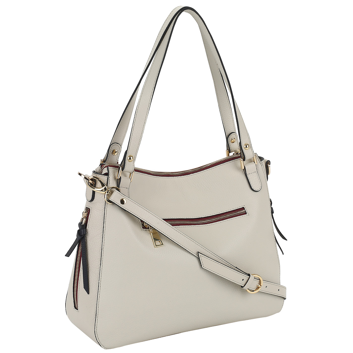 Кремовая сумка на молнии Chatte Marseille