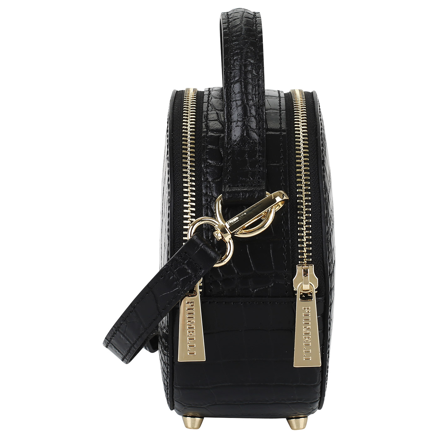 Кожаная сумочка с отделкой под крокодила Piumelli Dubai