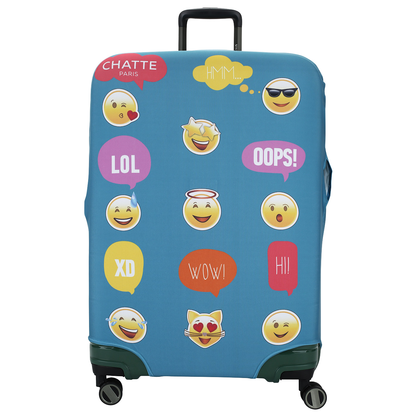Чехол для чемодана с принтом Chatte Smiles