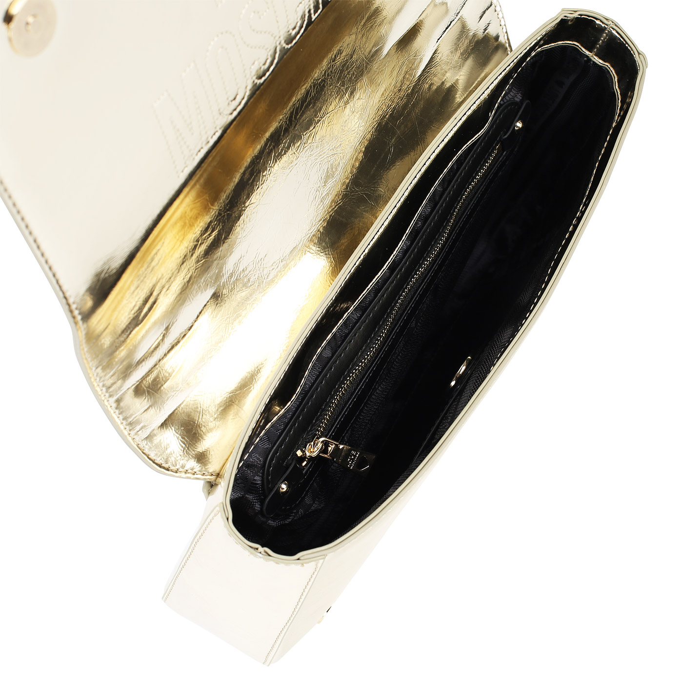 Золотистая женская сумочка Love Moschino Sparkling