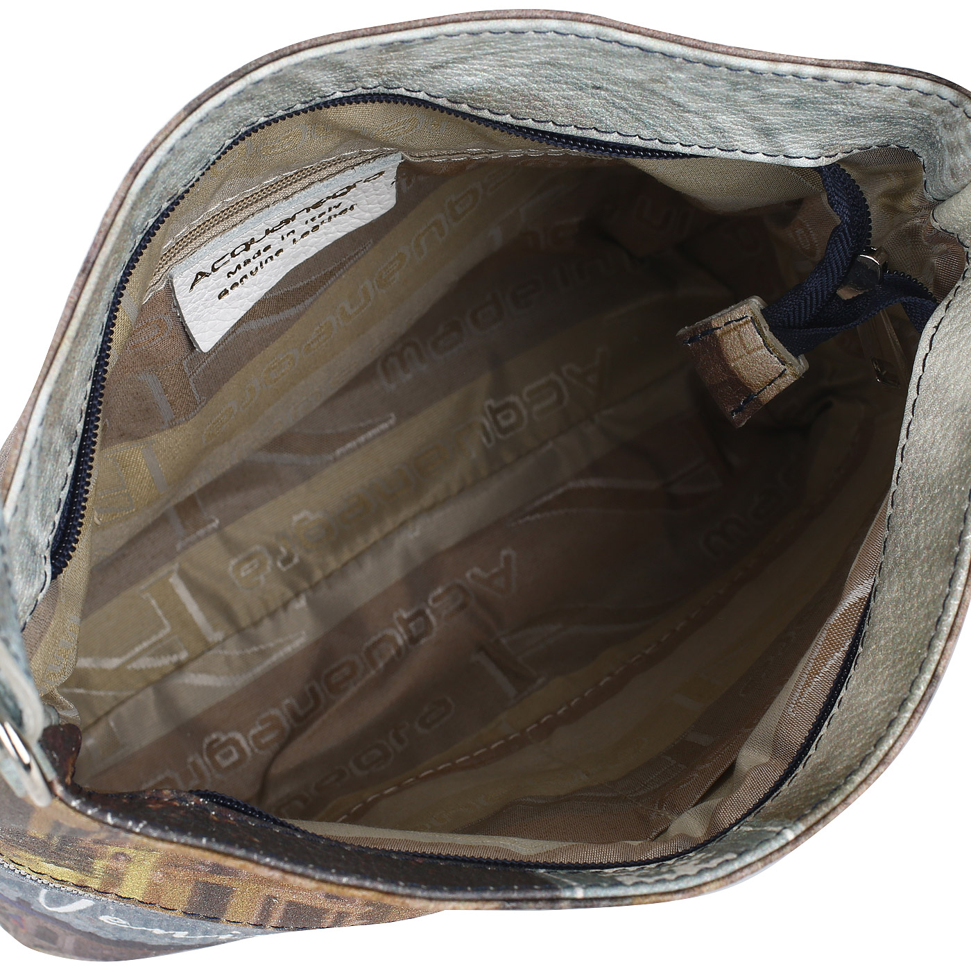 Мягкая кожаная сумка через плечо Acquanegra Venezia