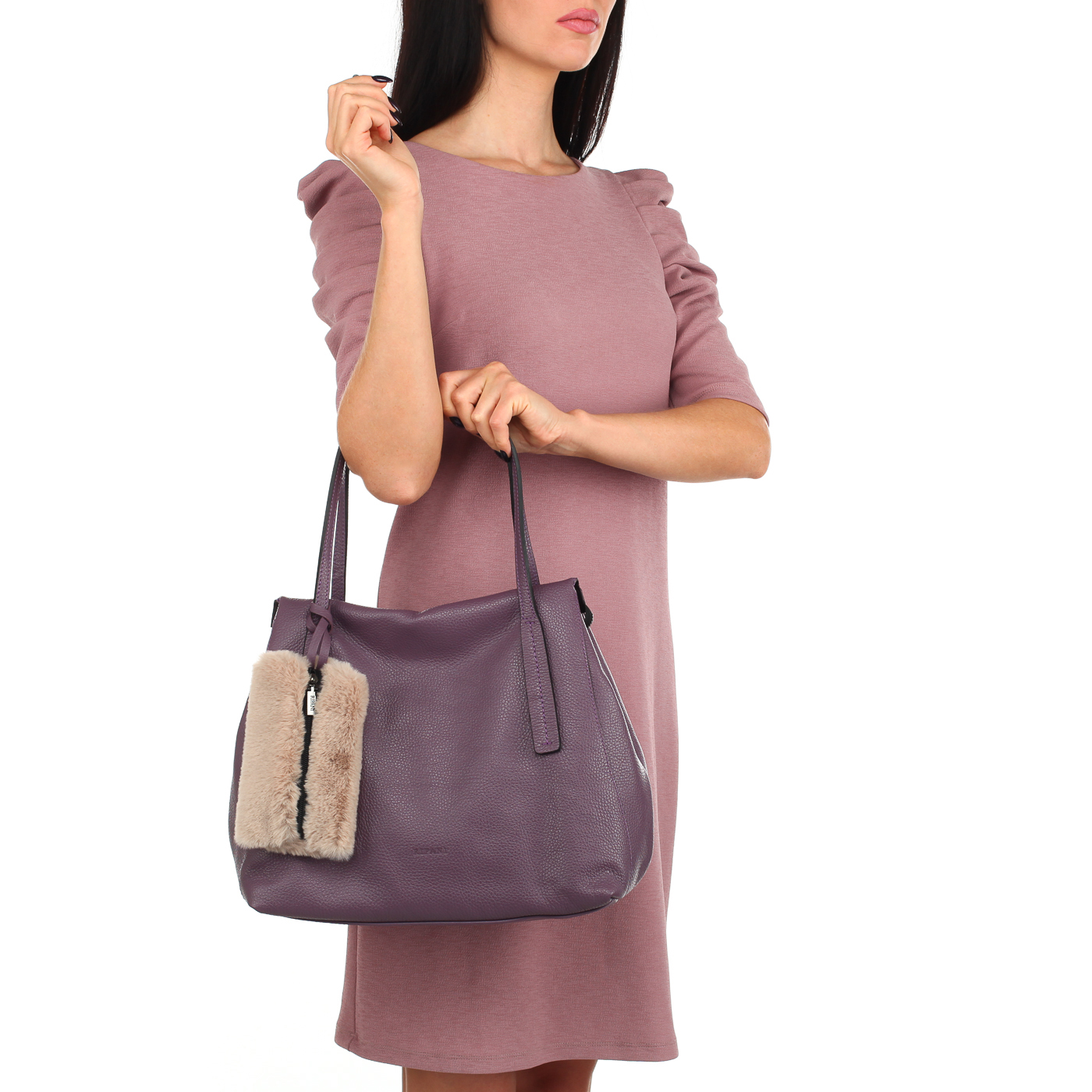 Сумка с меховым брелоком Ripani Zamia