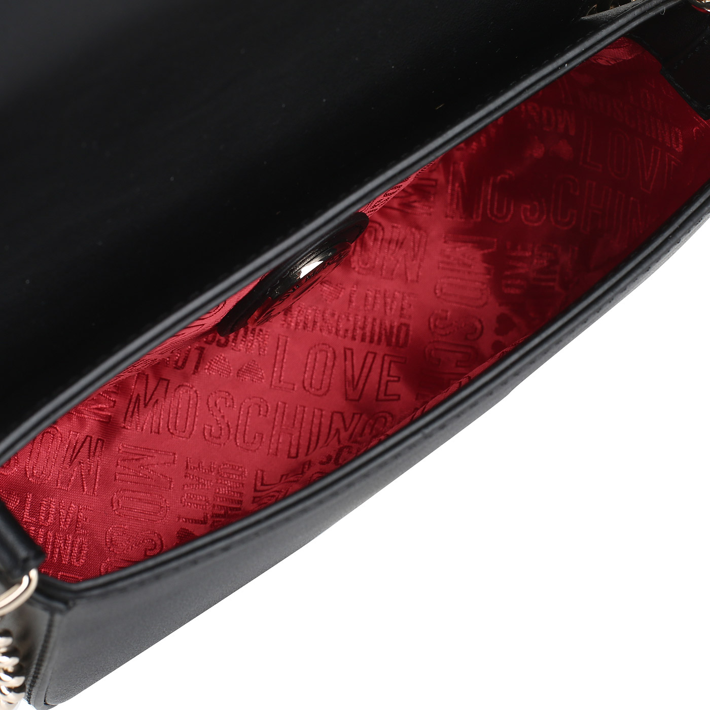 Сумочка с плечевой цепочкой Love Moschino Girly Pom Pom