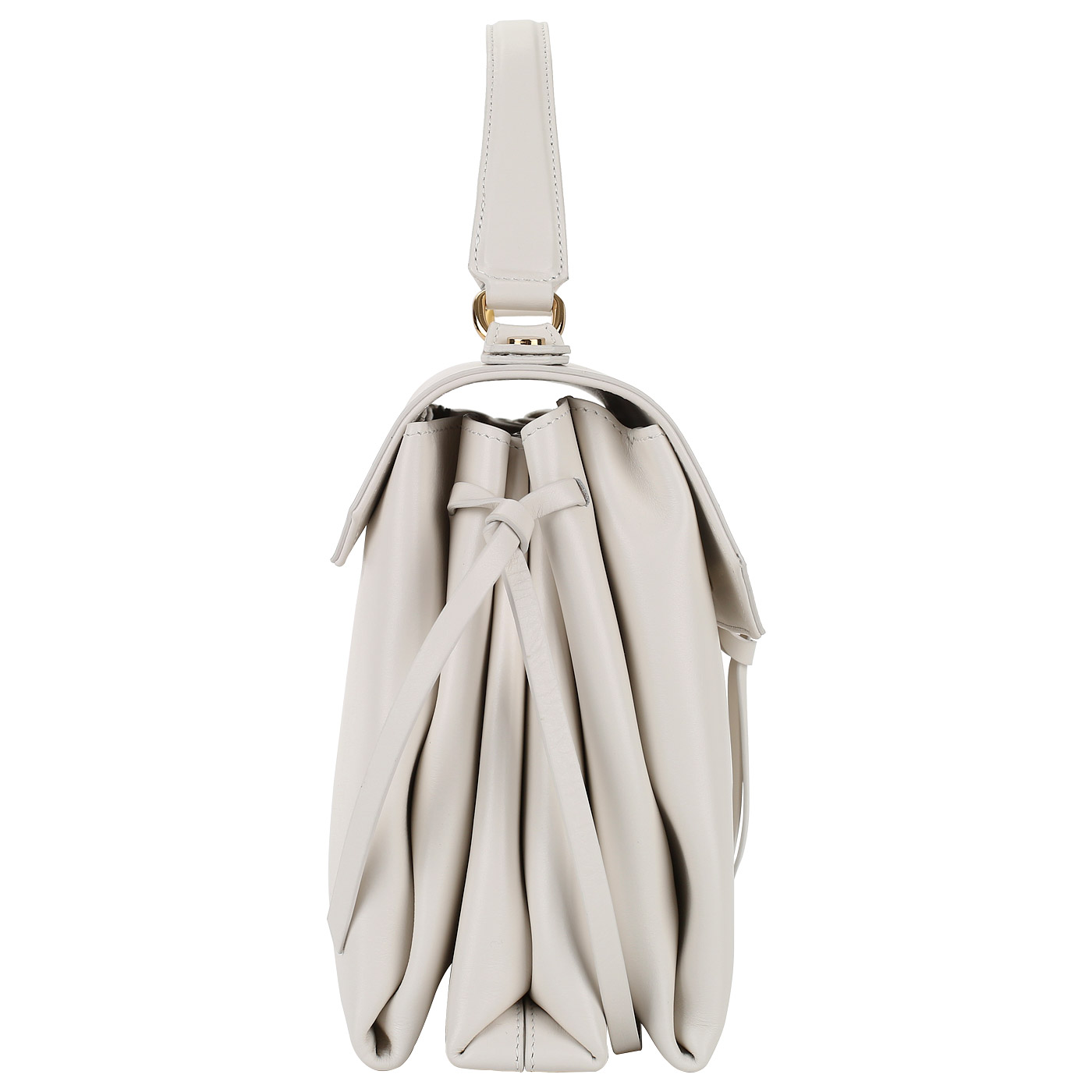 Кремовая кожаная сумка Valentino Orlandi Sveva