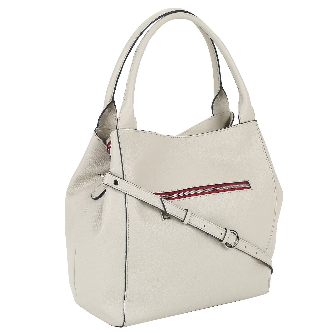 Сумка из мягкой зернистой кожи Chatte Marseille