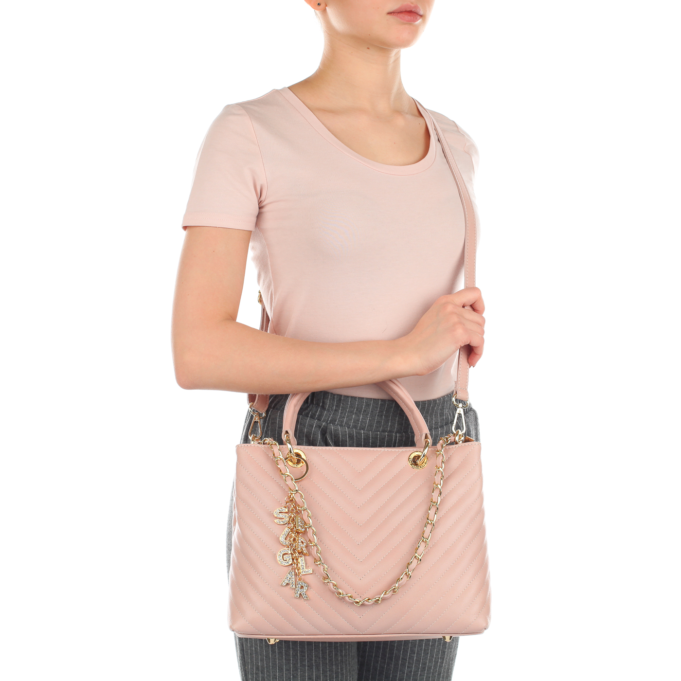 Женская стеганая сумочка из натуральной кожи Sara Burglar Giola