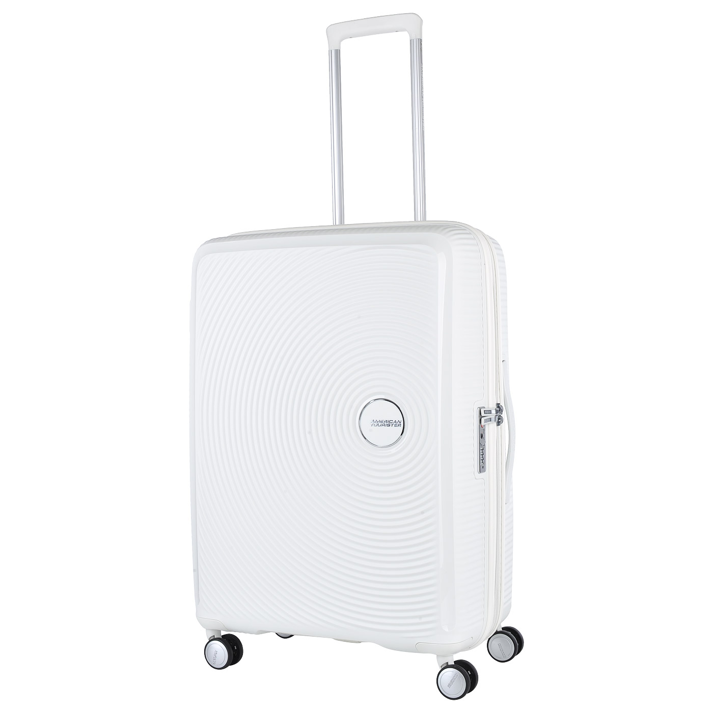 American Tourister Белый чемодан с увеличением объема