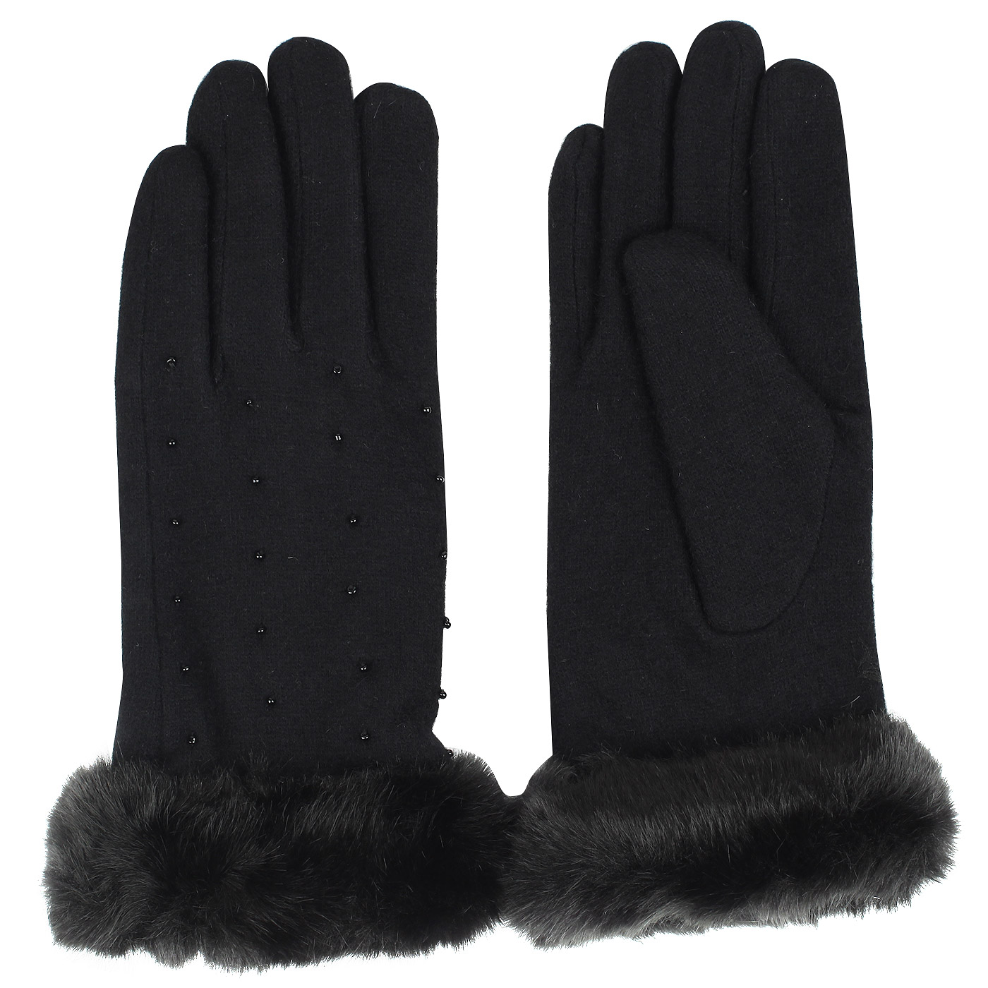 Женские черные перчатки Pia Rossini 