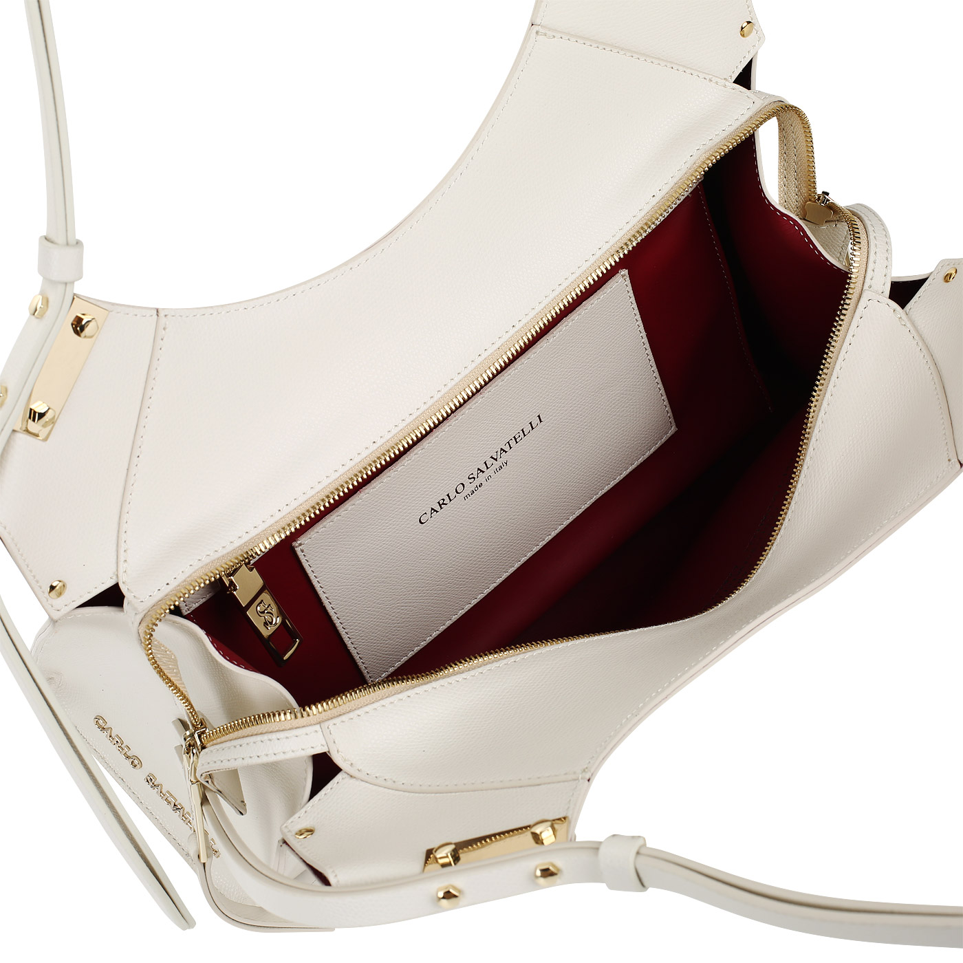 Сафьяновая сумка с длинными ручками Carlo Salvatelli Lord