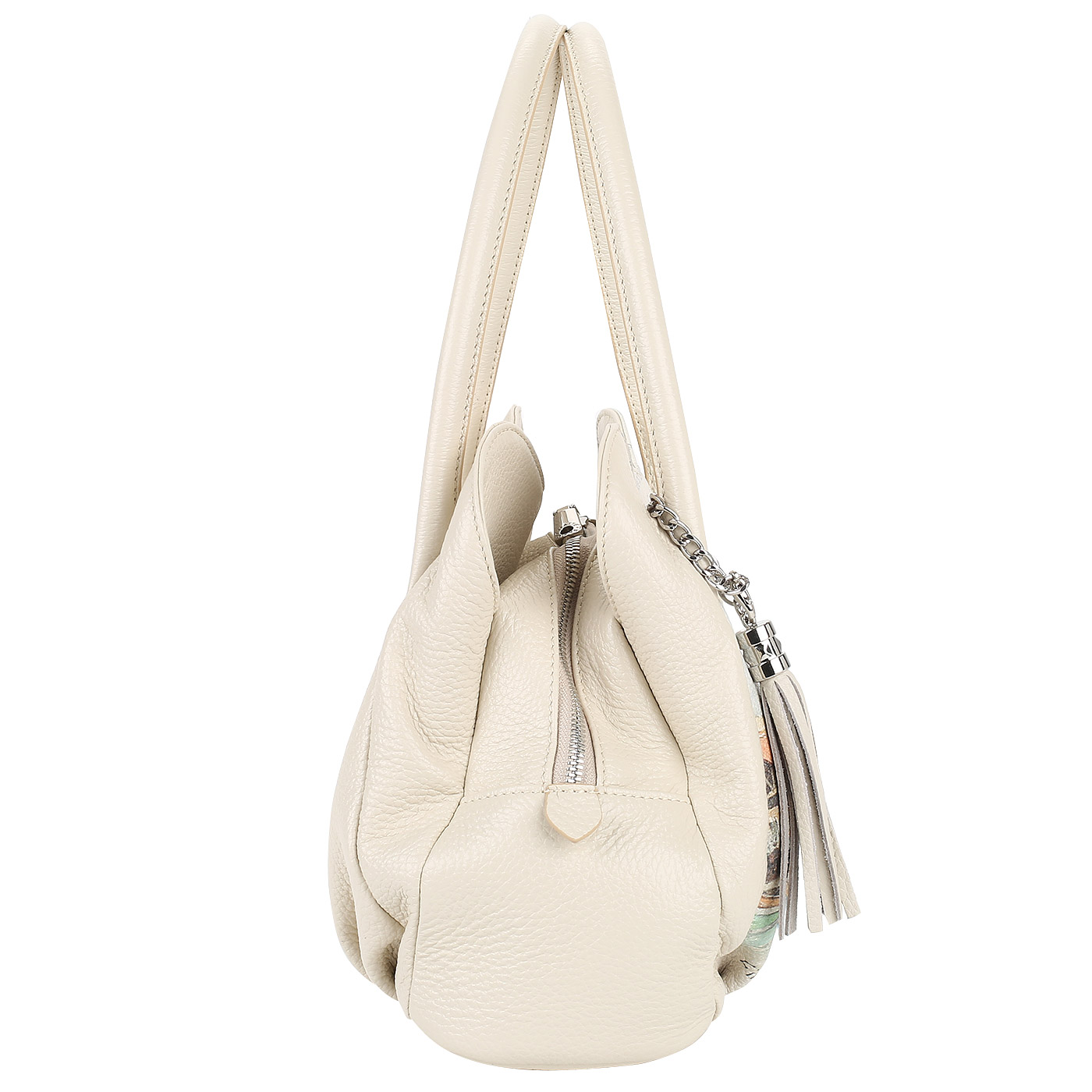 Мягкая кожаная сумка с принтом Chatte 