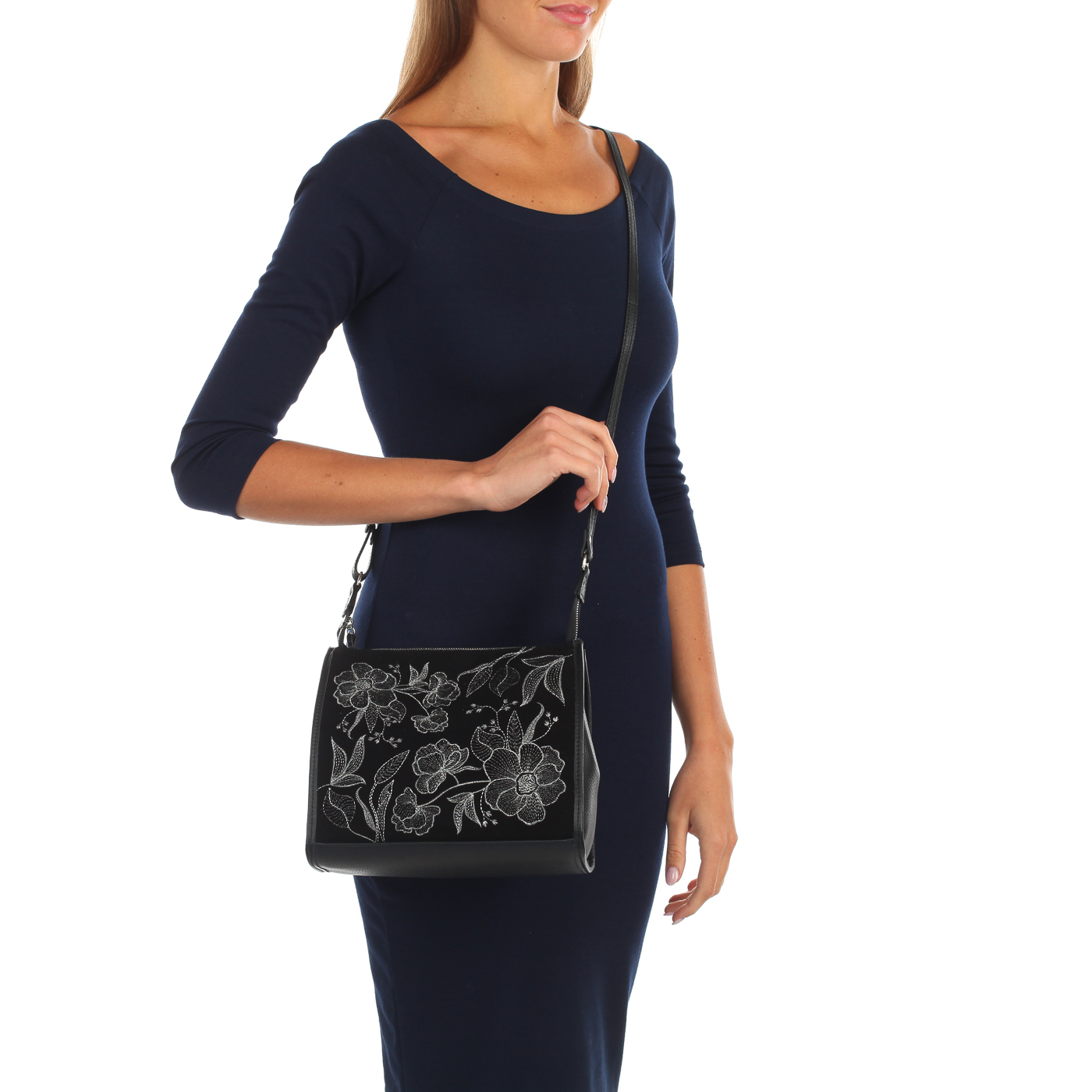 Сумочка с вышивкой через плечо Marina Creazioni 