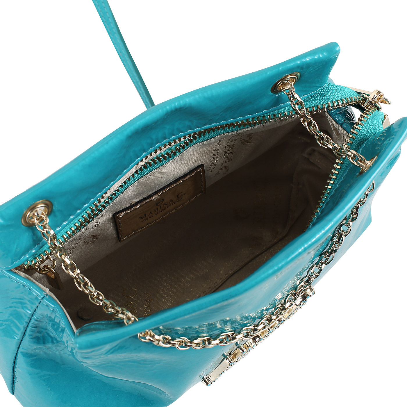 Кожаная сумка с цепочкой Marina Creazioni X1010 STRASS