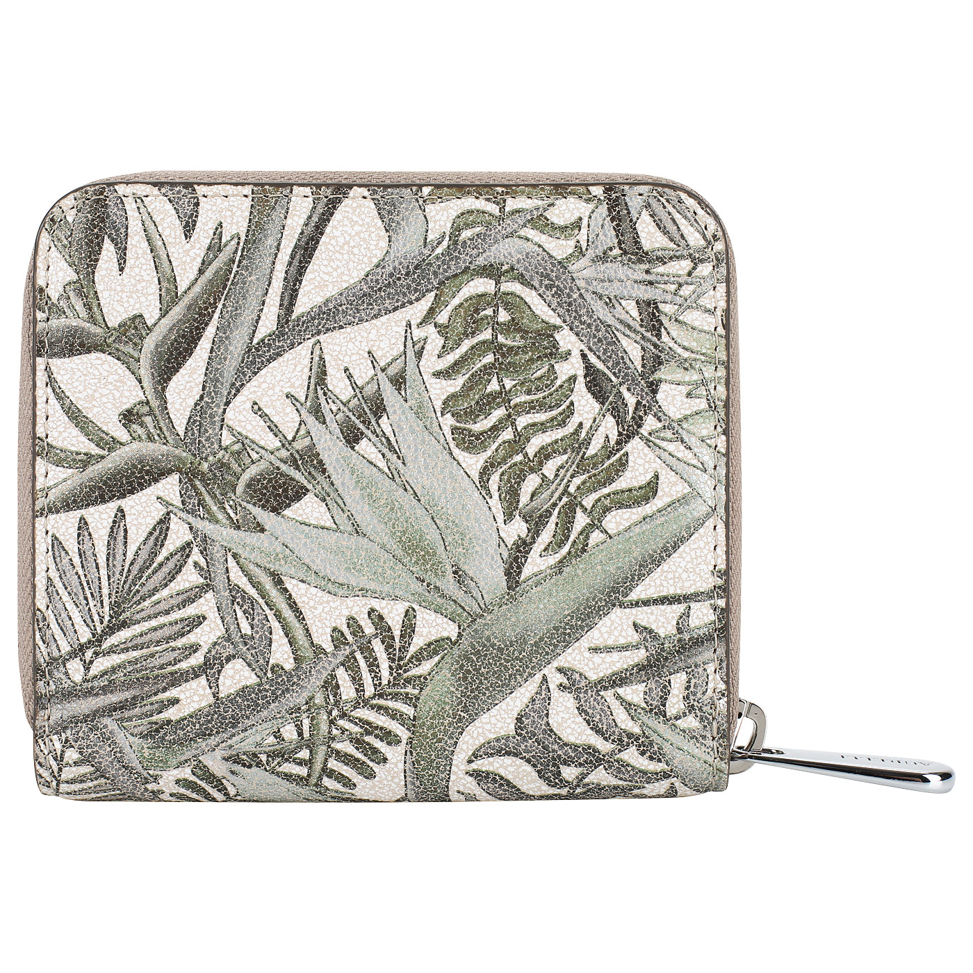 Кожаный складной кошелек с принтом Aurelli Luna tropico