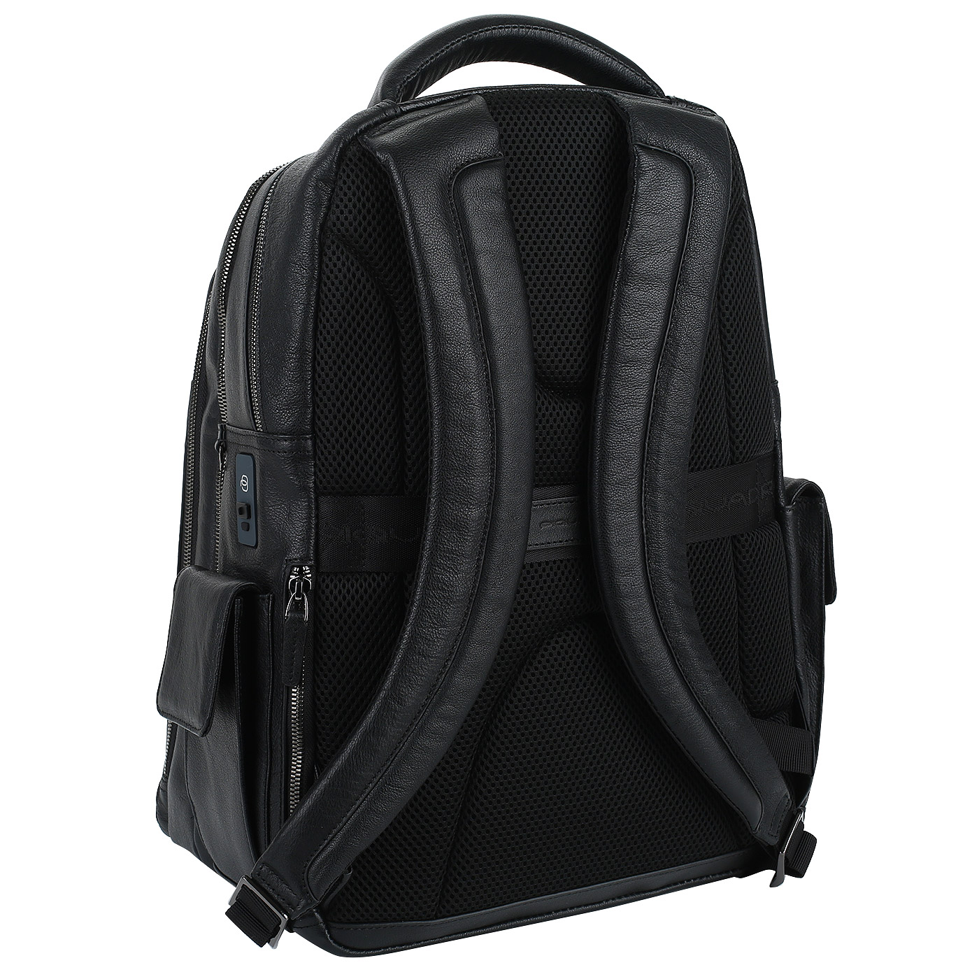 Кожаный рюкзак с тремя отделами Piquadro Black square